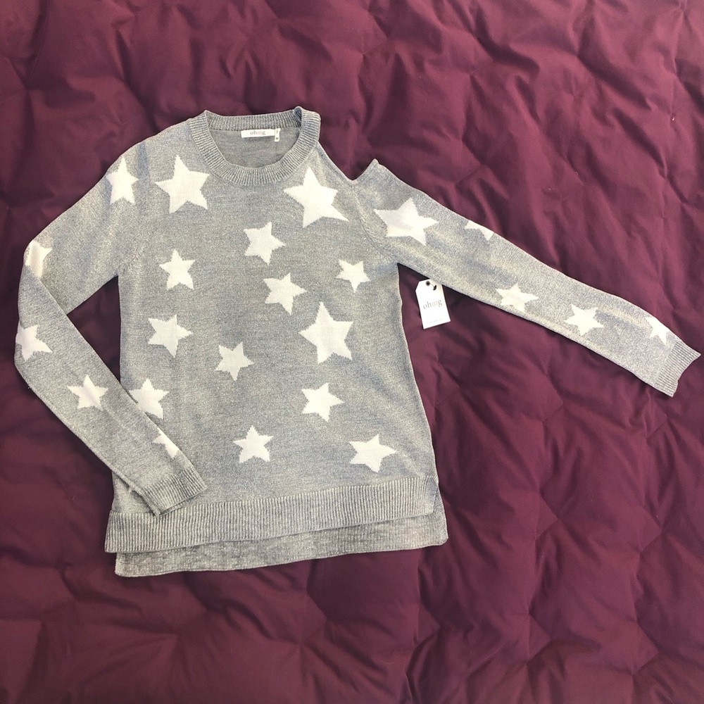 NWT Shimmery Cold Shoulder Sweater